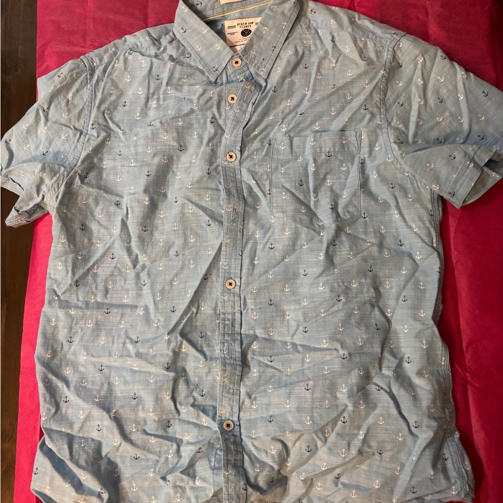 Old Navy Blue Lightweight Casual Shirt